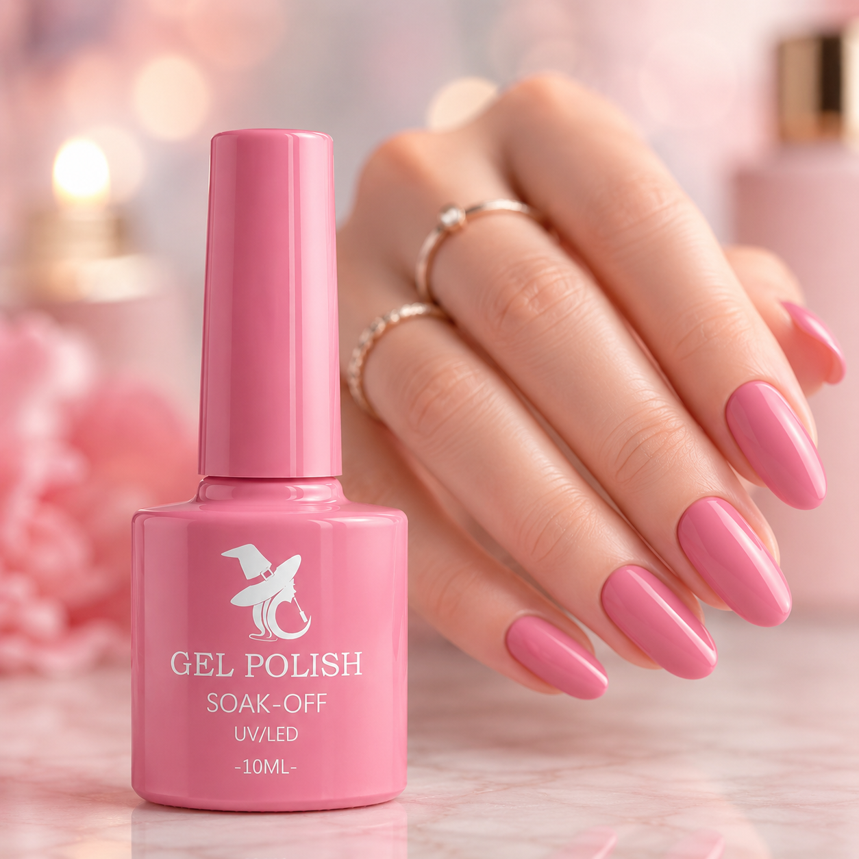 Lakier hybrydowy Pink Harmony klasyczny róż - obrazek 2